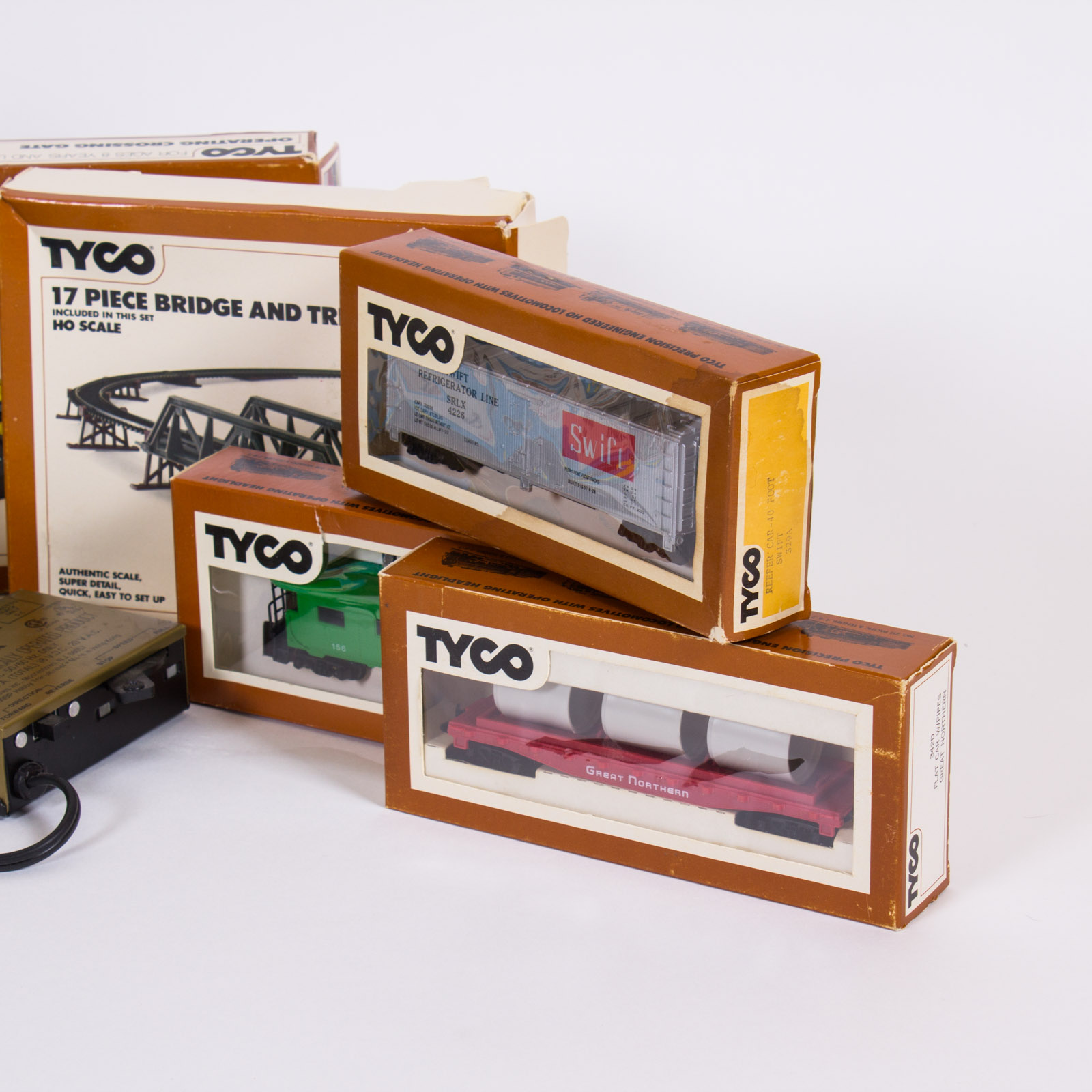 Collection of Vintage Tyco Trains With Power Pack