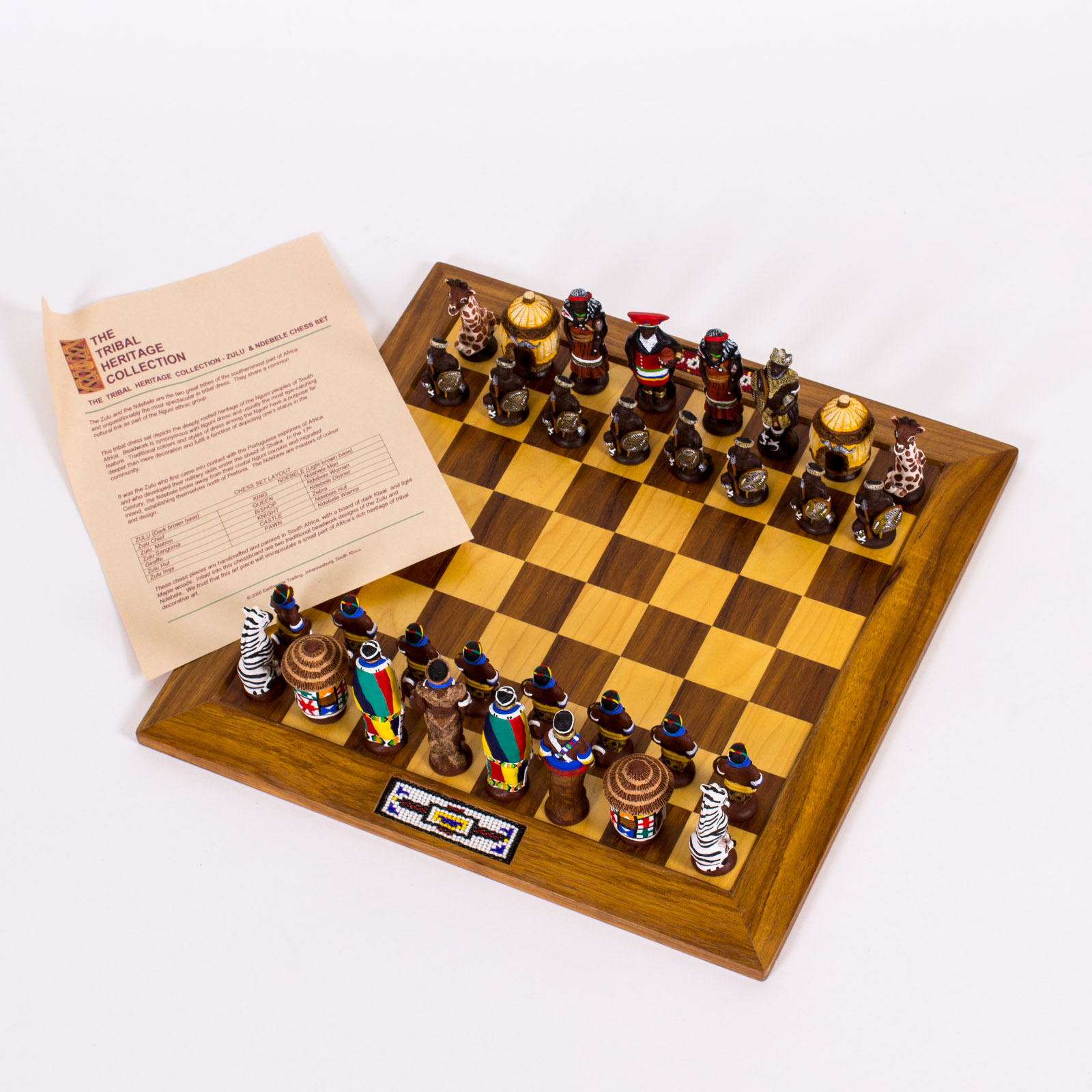 Tribal Heritage Collection Zulu & Ndebele Chess Set