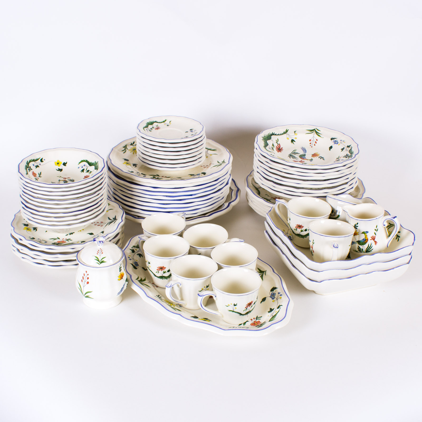 Gien France "Oiseaux de Paradis" Earthenware Collection