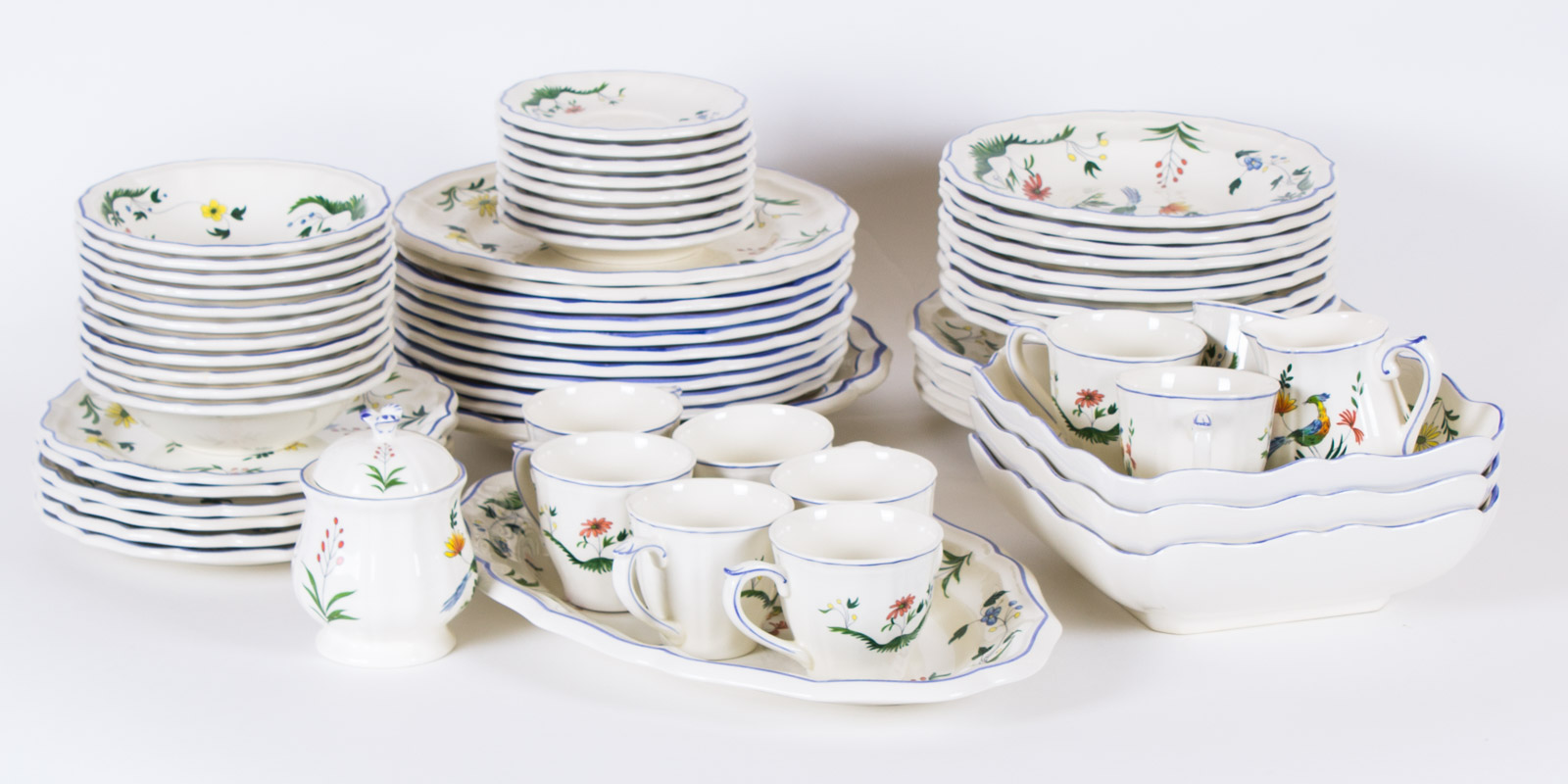 Gien France "Oiseaux de Paradis" Earthenware Collection