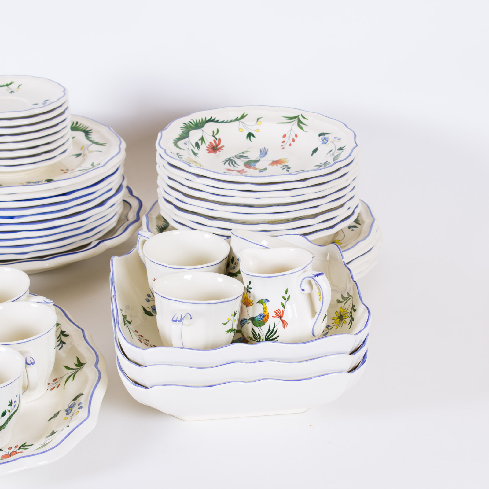 Gien France "Oiseaux de Paradis" Earthenware Collection