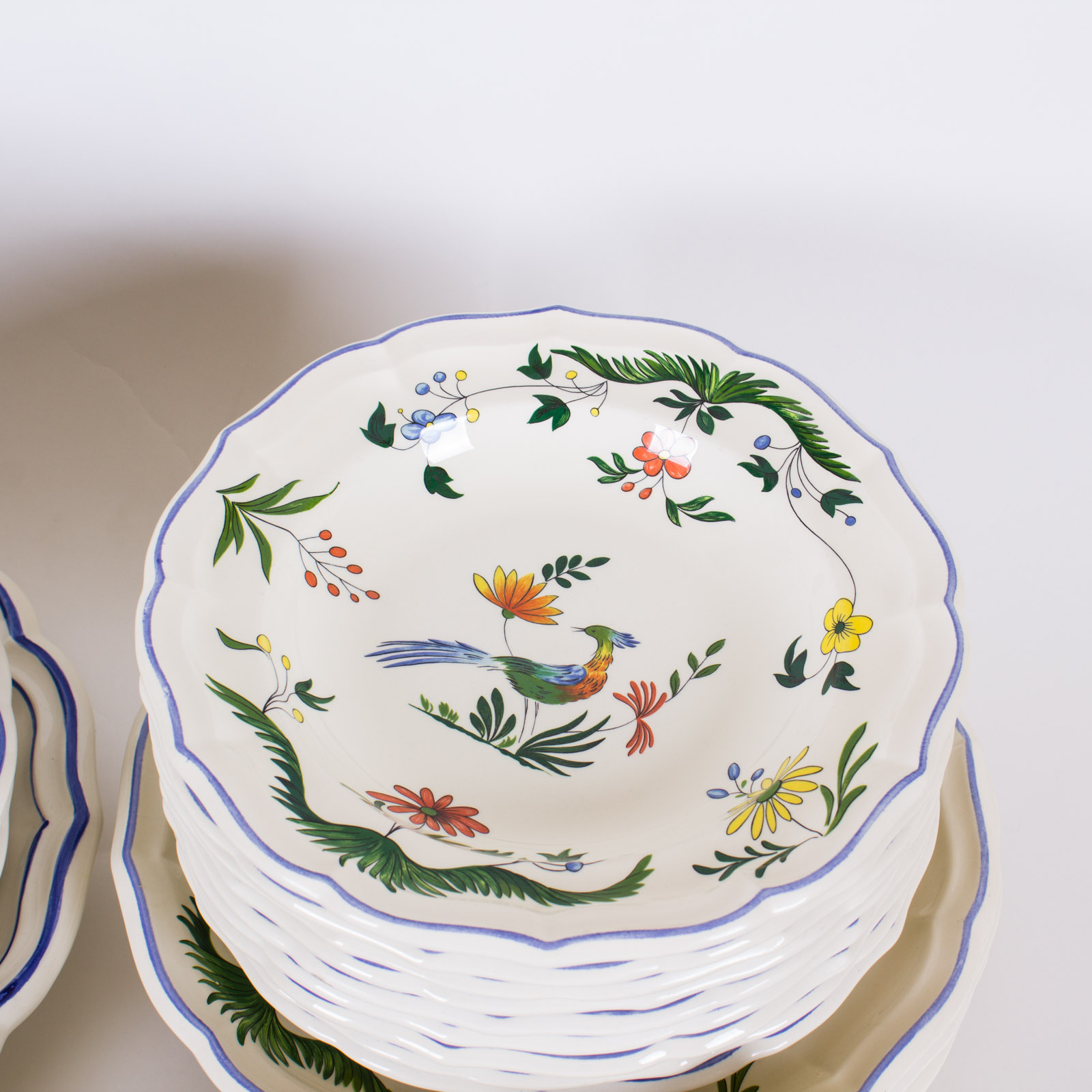 Gien France "Oiseaux de Paradis" Earthenware Collection
