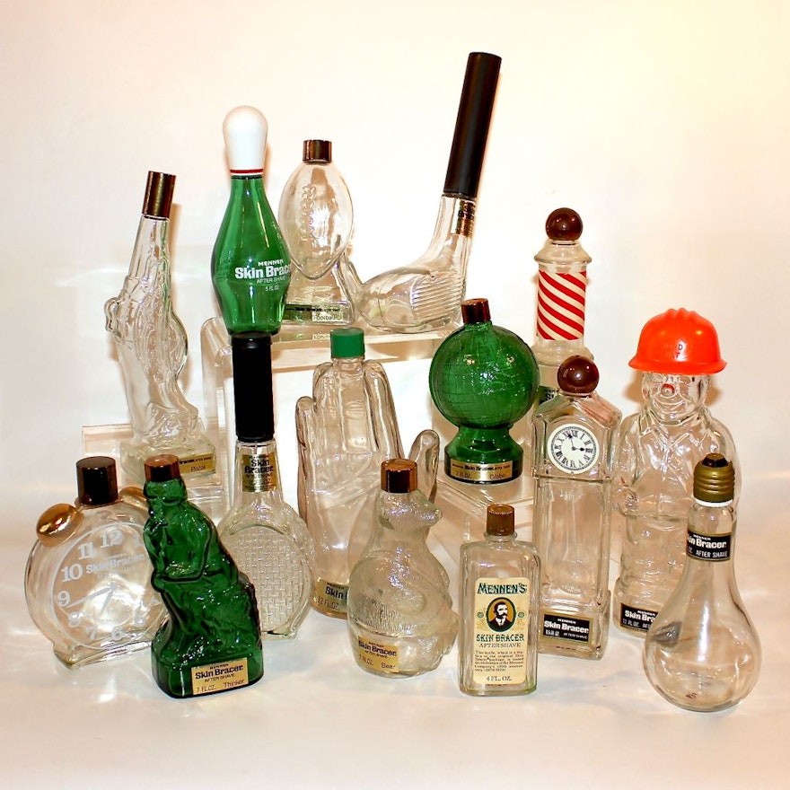 Mennen Glass Bottle Collection