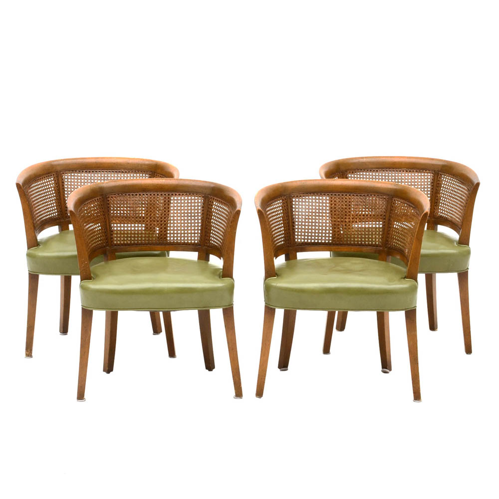 Four Caned Back Arm Chairs
