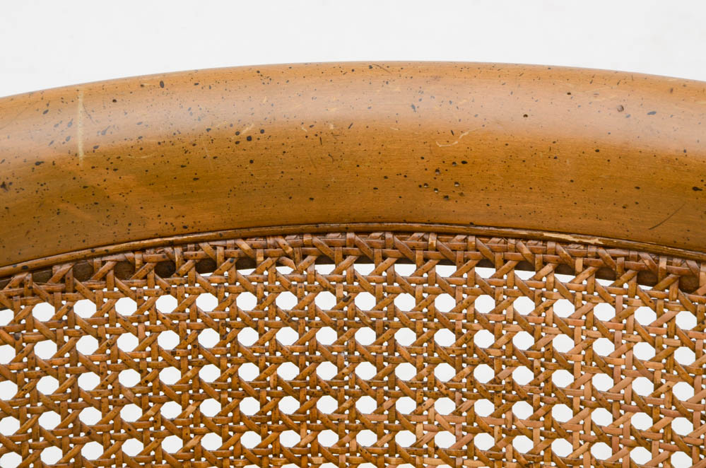 Four Caned Back Arm Chairs