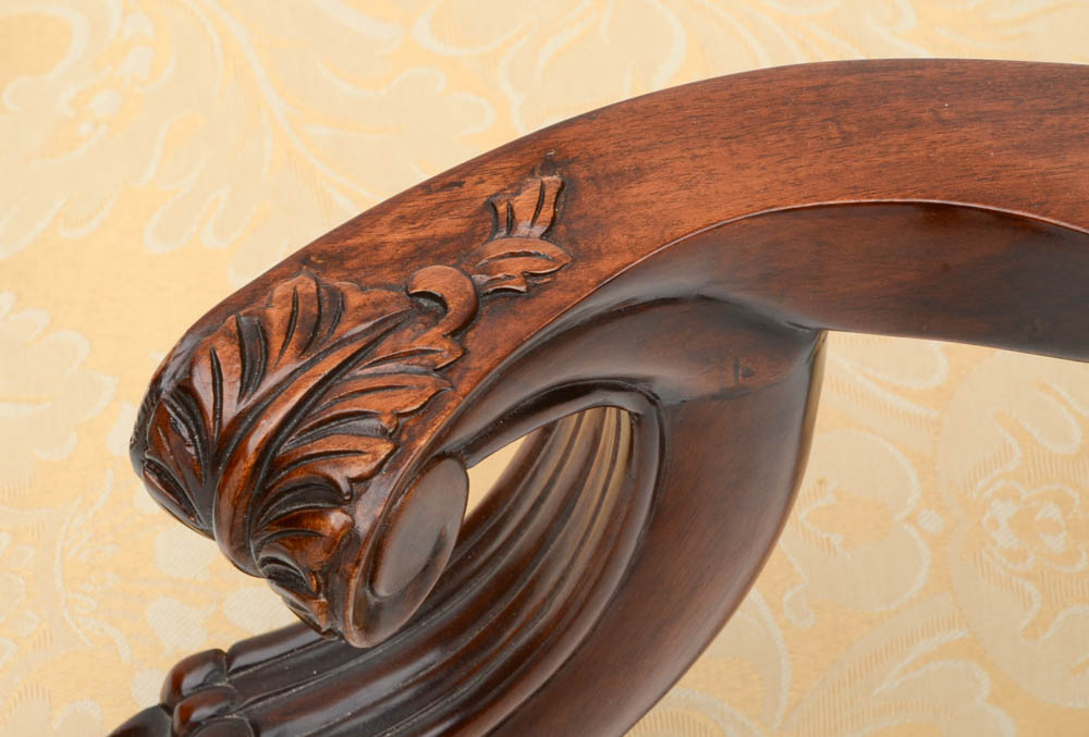 Set of Ten Carved Mahogany Chippendale Style Chairs