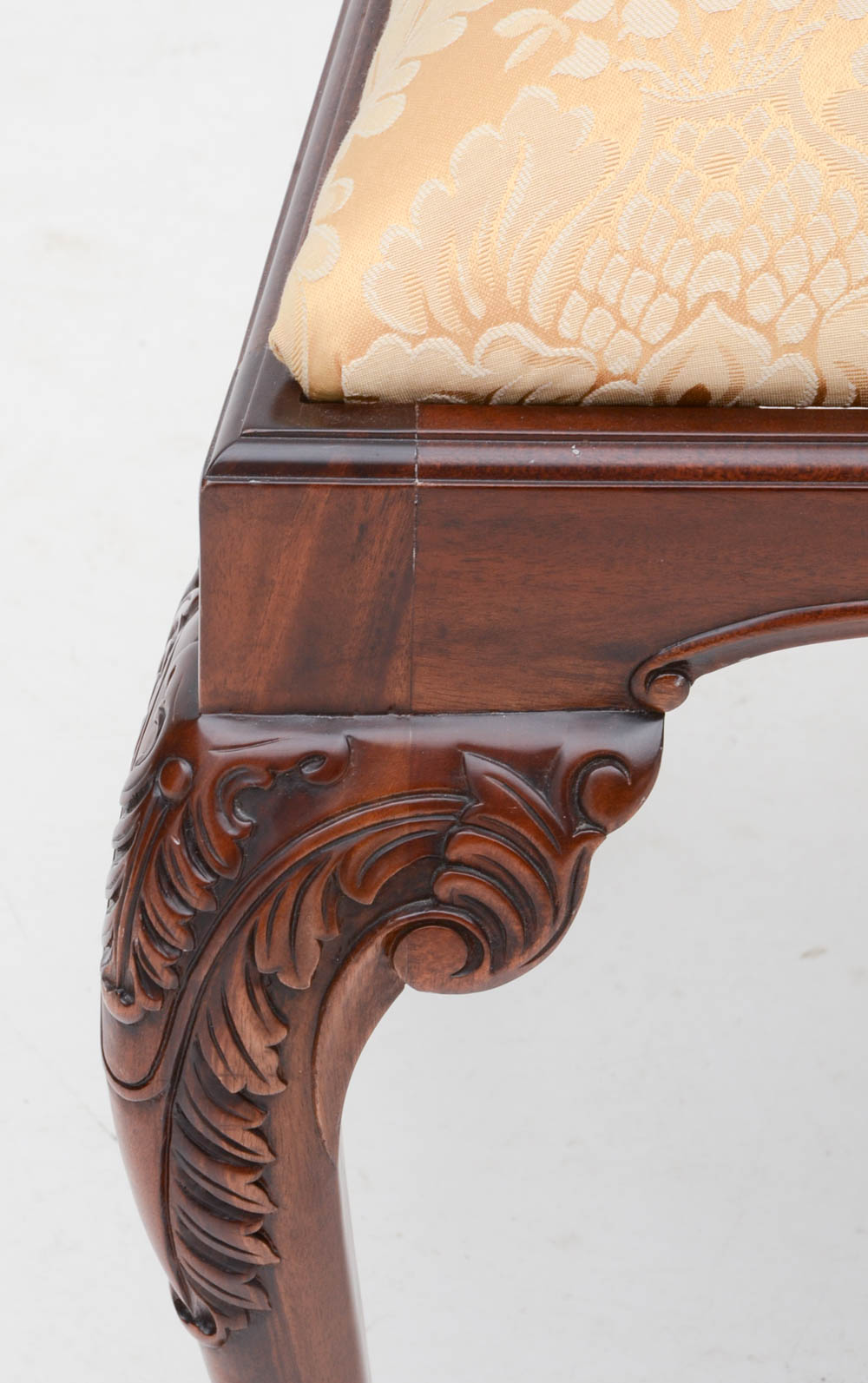 Set of Ten Carved Mahogany Chippendale Style Chairs