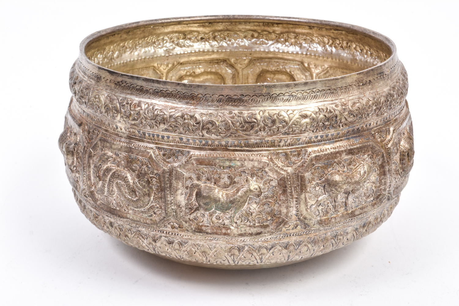 Collection of Silver Plate Thai Bowls