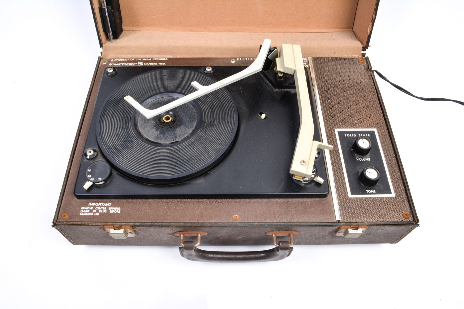 Masterwork Record Player and 45 rpm Records