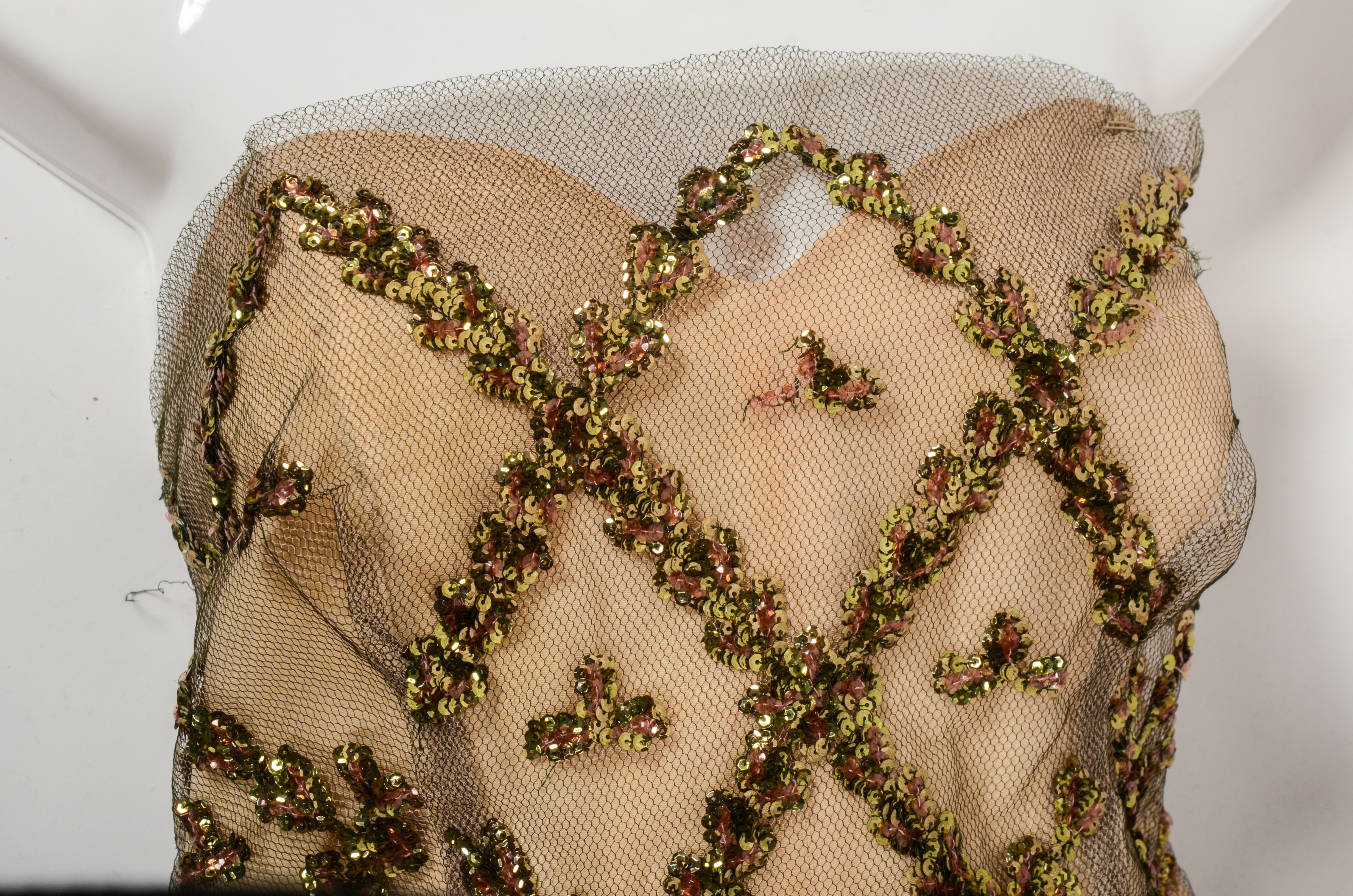 Circa 1950 Strapless Prom Dress