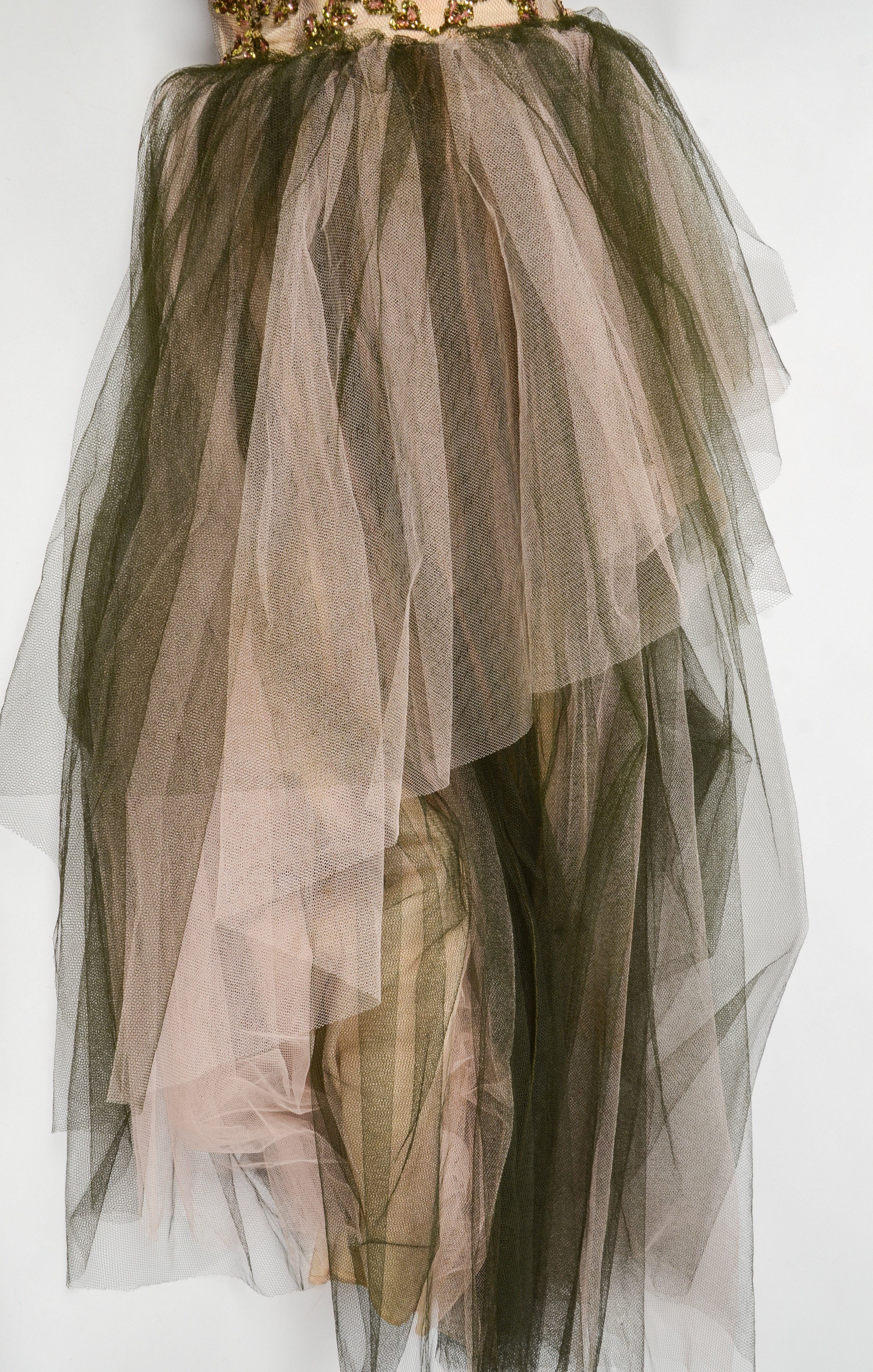 Circa 1950 Strapless Prom Dress