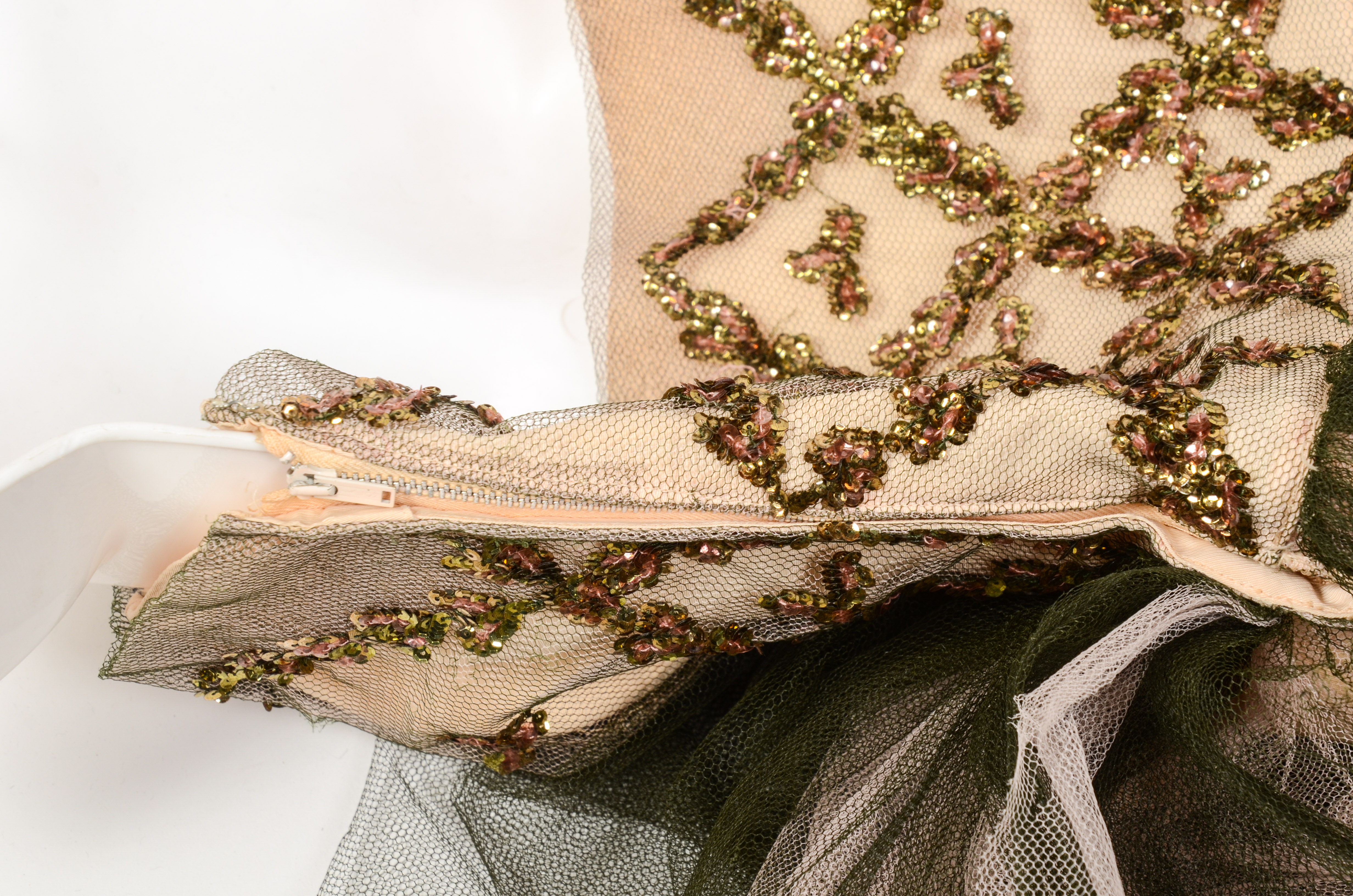 Circa 1950 Strapless Prom Dress