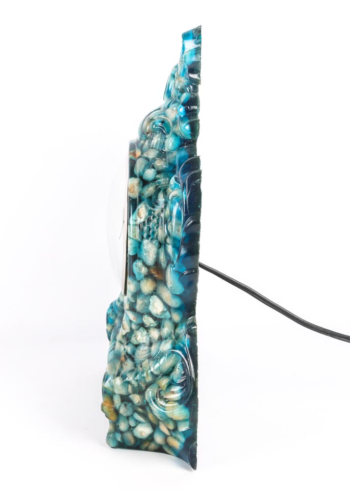 Vintage Lanshire Resin and Stone Clock