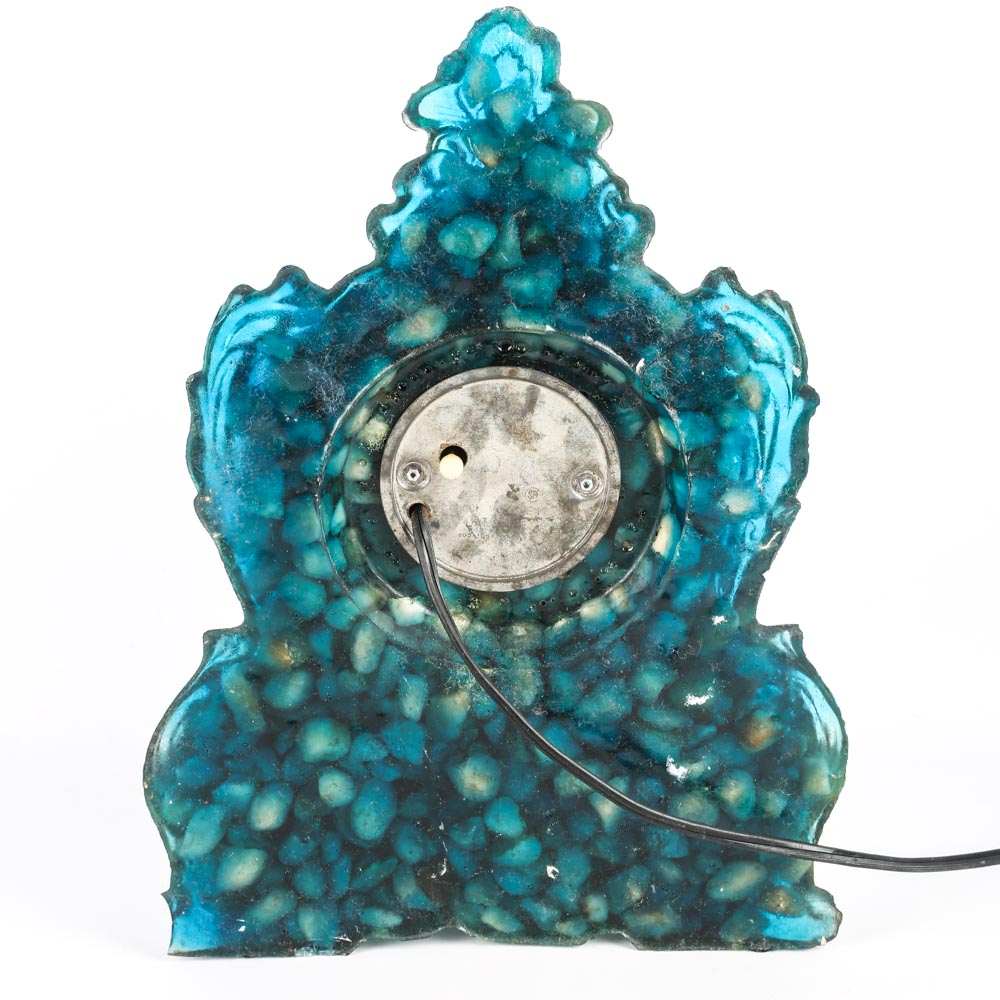 Vintage Lanshire Resin and Stone Clock