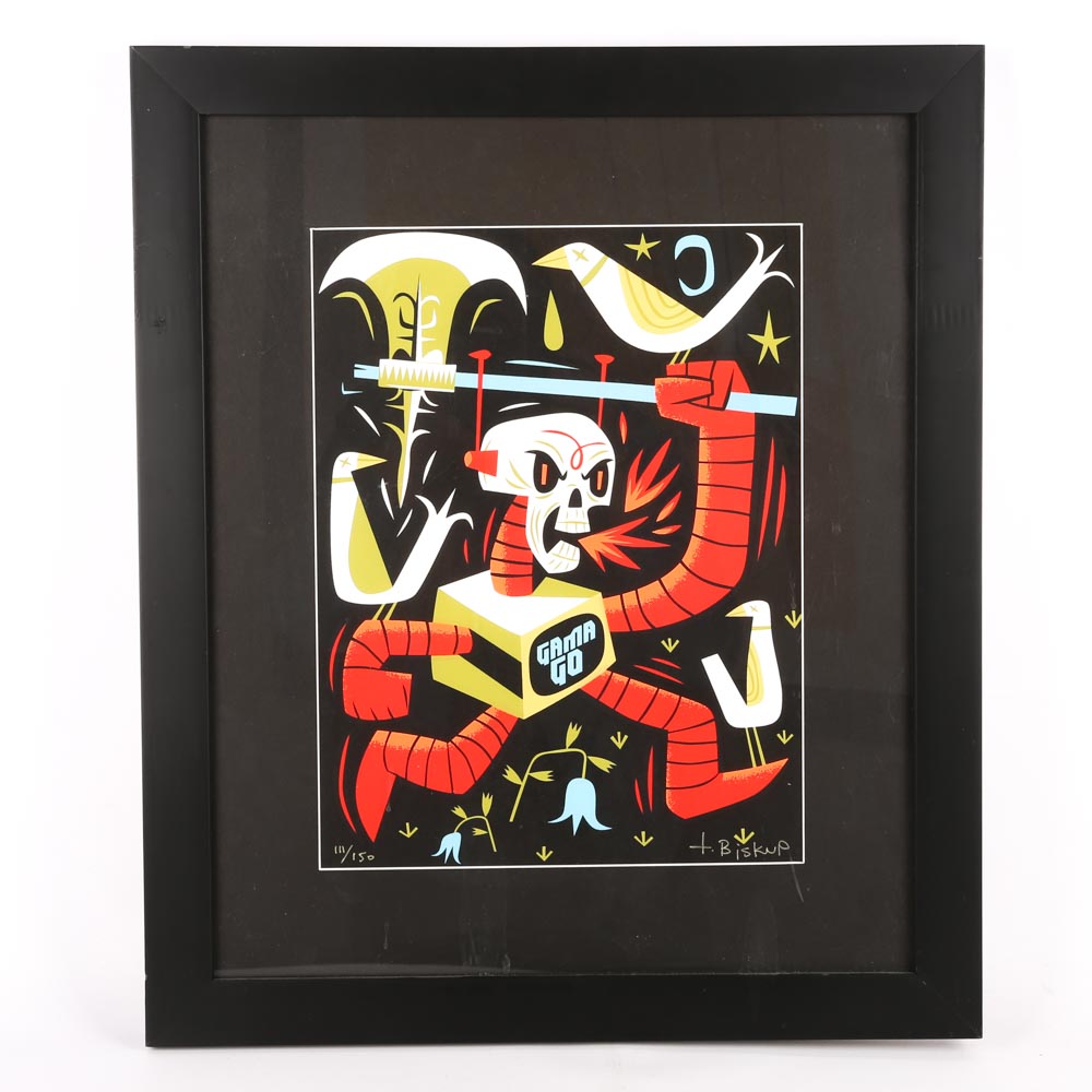 Tim Biskup Limited Edition Screenprint "Deathbat Axe"