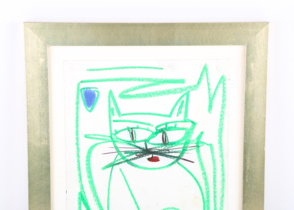 Rascal "Cat" Original Mixed Media