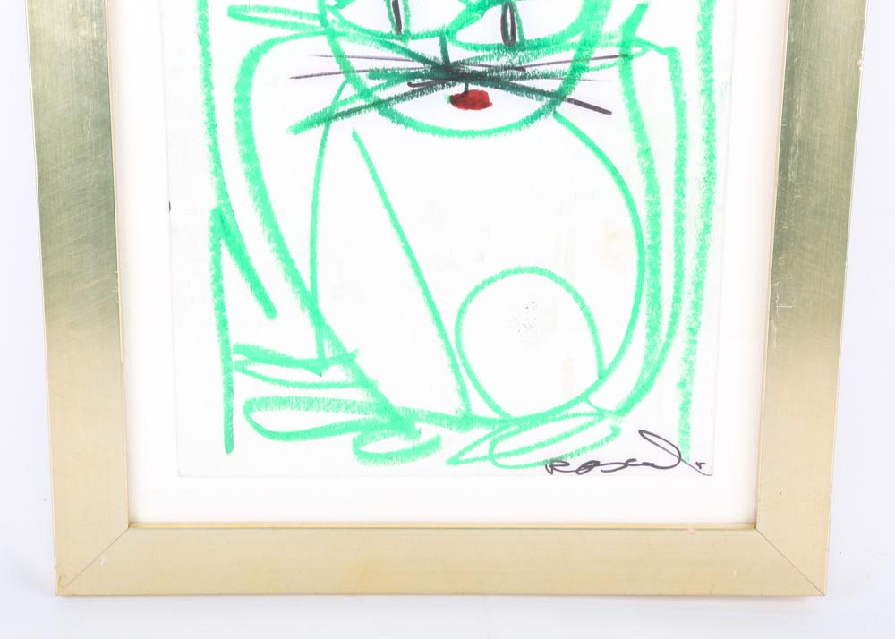 Rascal "Cat" Original Mixed Media