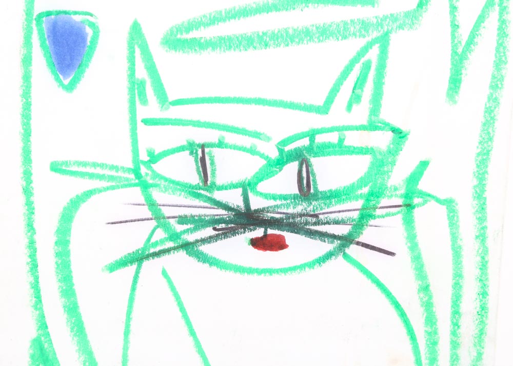 Rascal "Cat" Original Mixed Media