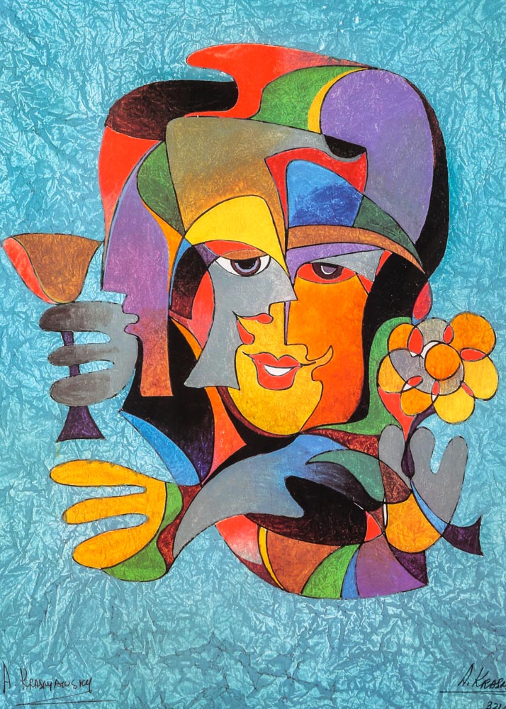 Anatole Krasnyansky Limited Edition Lithograph "Love is in the Air"