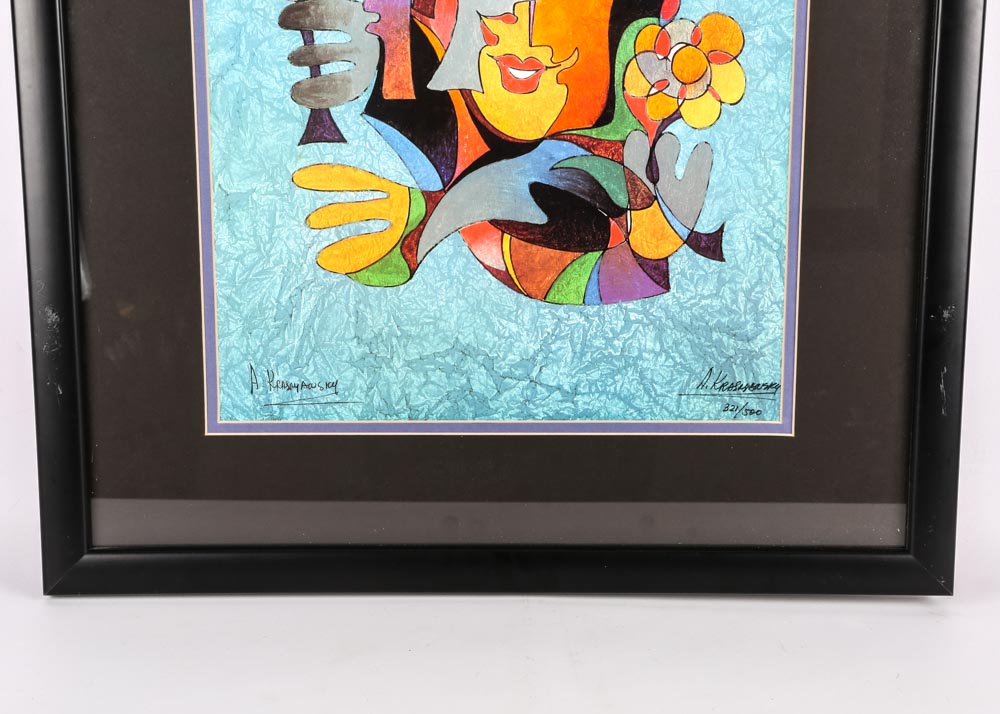 Anatole Krasnyansky Limited Edition Lithograph "Love is in the Air"