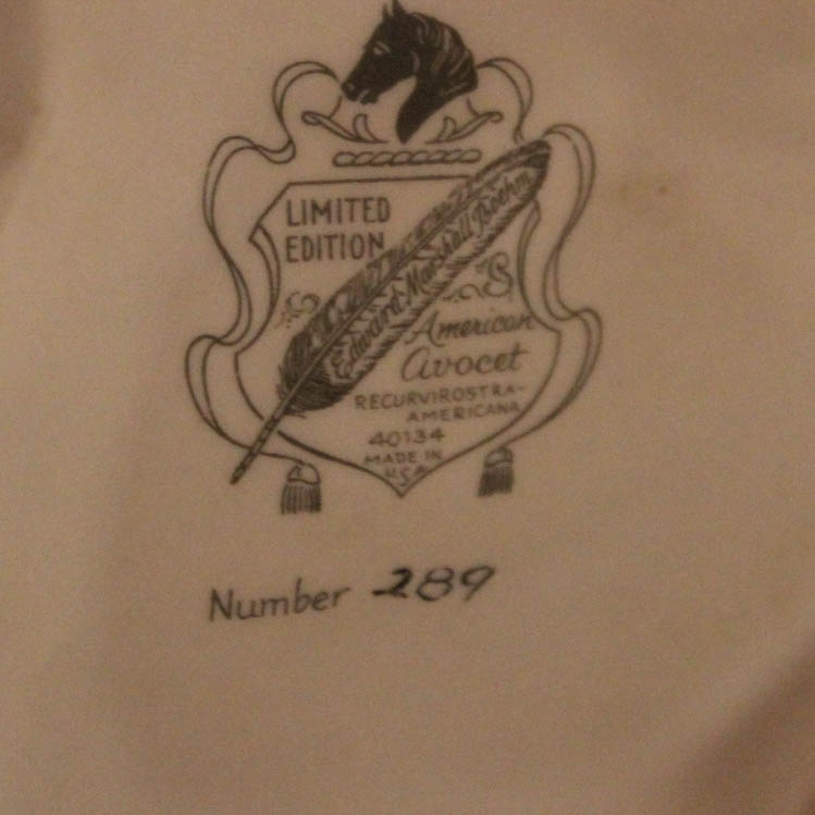 Numbered Boehm "American Avocet" Porcelain Figurine