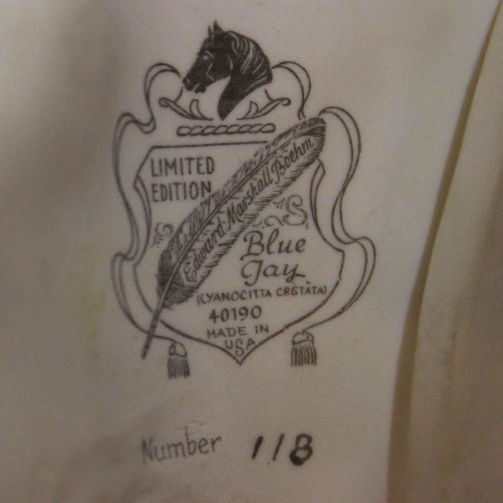 Boehm Limited Edition Bisque Porcelain Bird "Blue Jay"