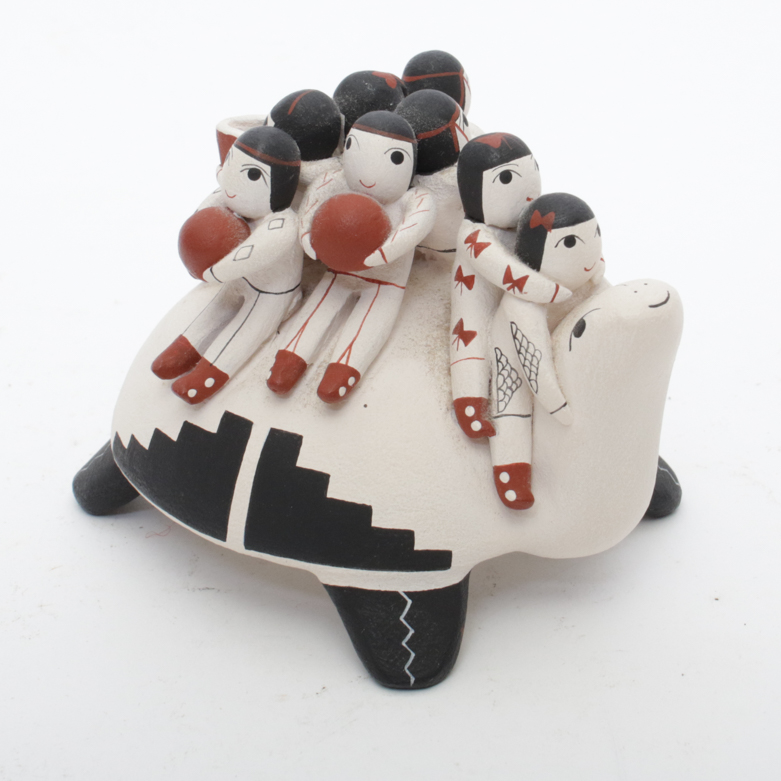 Vangie Suina Turtle Storyteller Figure