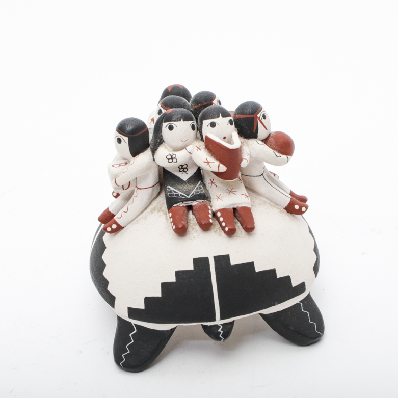 Vangie Suina Turtle Storyteller Figure