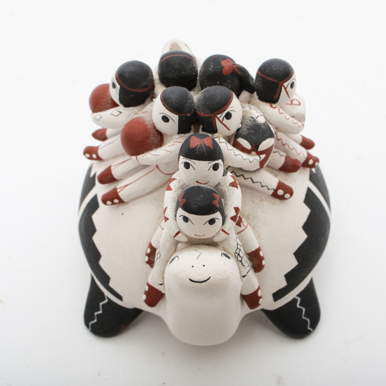 Vangie Suina Turtle Storyteller Figure