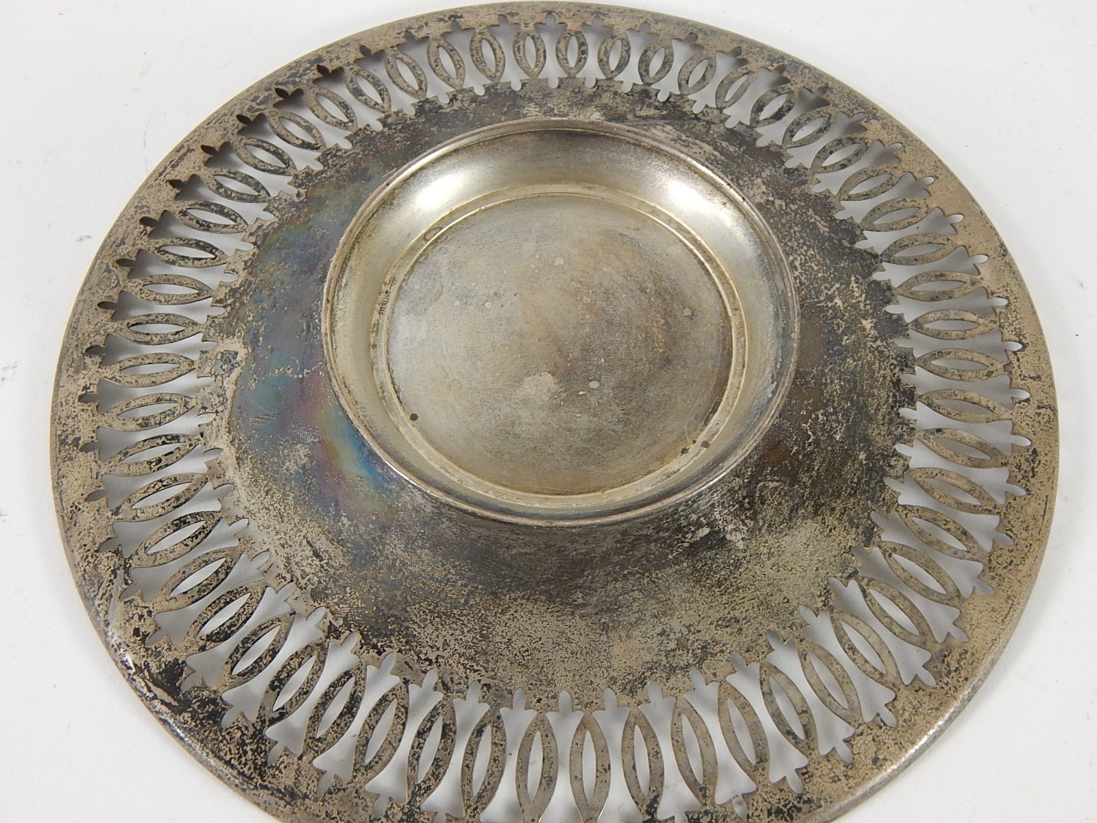 Webster Company Sterling Silver Reticulated Cake Plate
