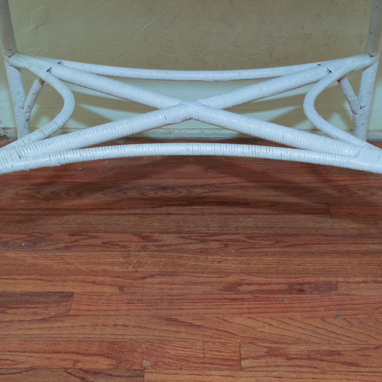 White Wicker Table