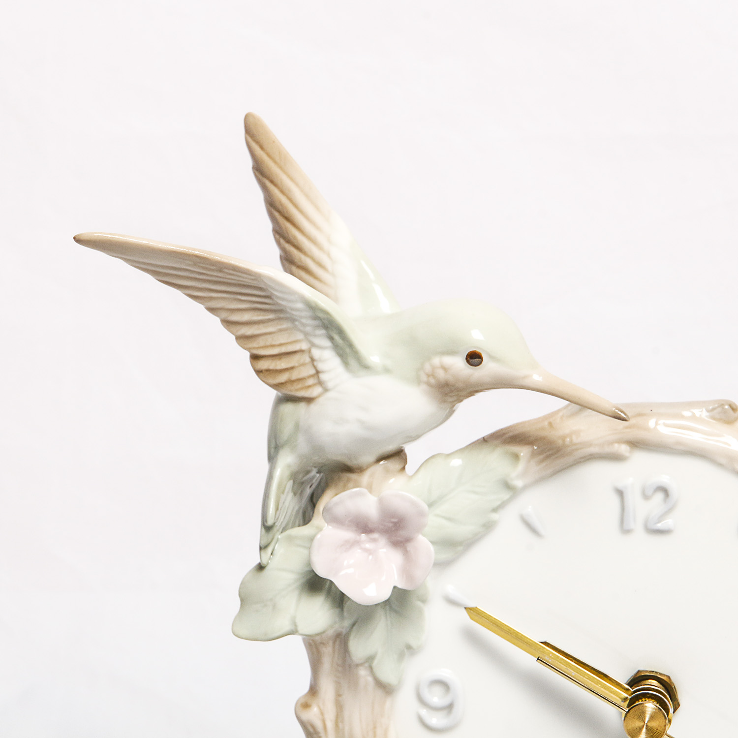 Otagiri Porcelain Hummingbird Clock and Music Box
