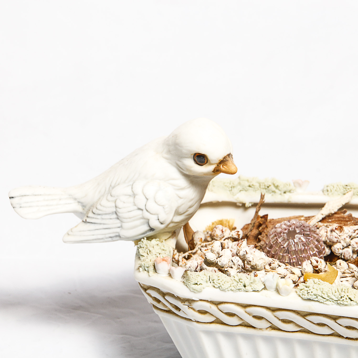 Otagiri Porcelain Hummingbird Clock and Music Box