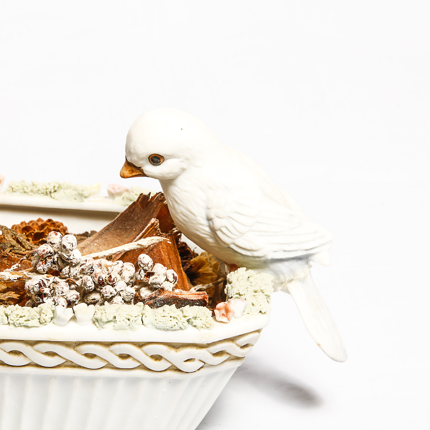 Otagiri Porcelain Hummingbird Clock and Music Box