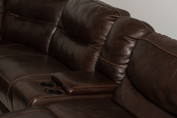 Contemporary Leather Sectional Sofa by Cheers