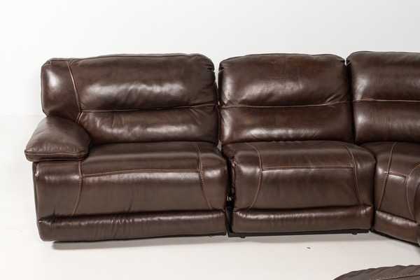 Contemporary Leather Sectional Sofa by Cheers
