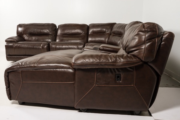 Contemporary Leather Sectional Sofa by Cheers