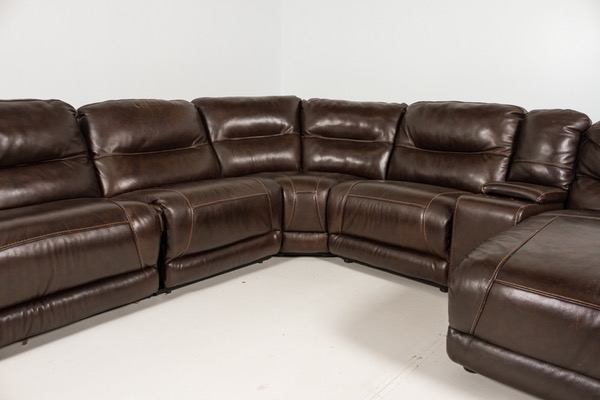 Contemporary Leather Sectional Sofa by Cheers
