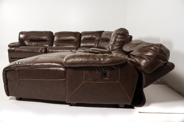 Contemporary Leather Sectional Sofa by Cheers