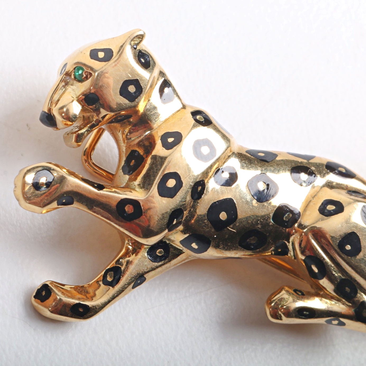 Cartier 18K Yellow Gold Jaguar Brooch