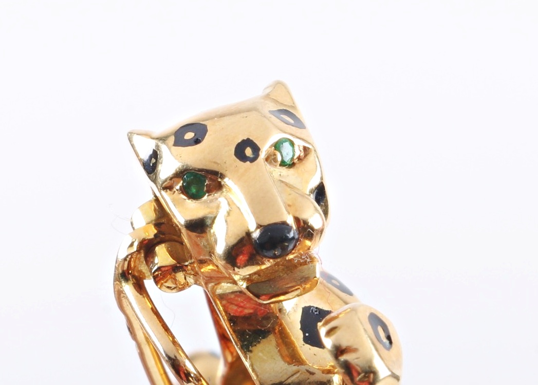 Cartier 18K Yellow Gold Jaguar Brooch