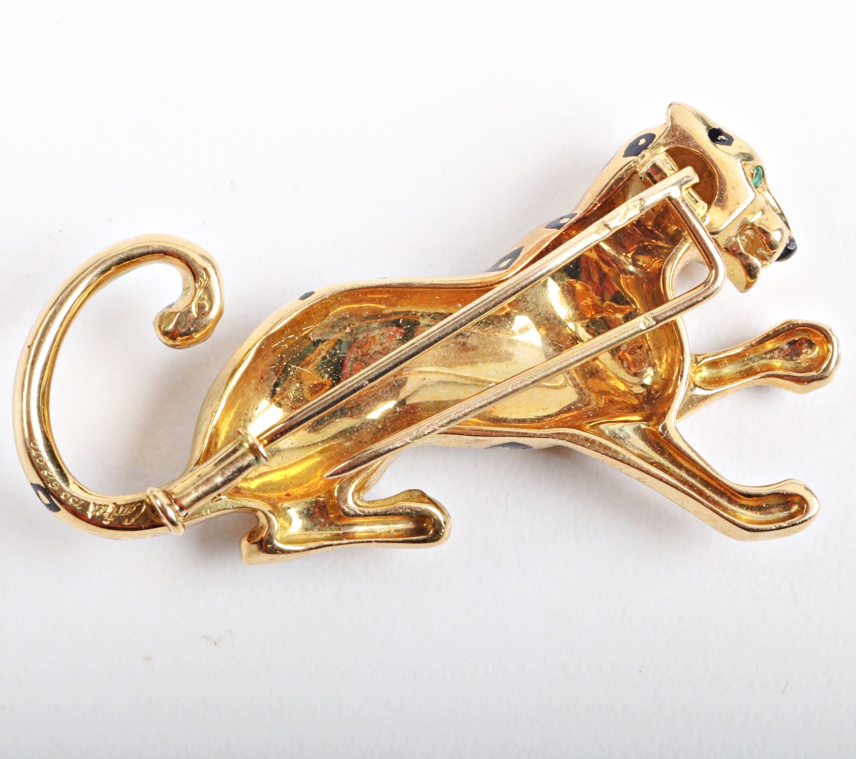 Cartier 18K Yellow Gold Jaguar Brooch