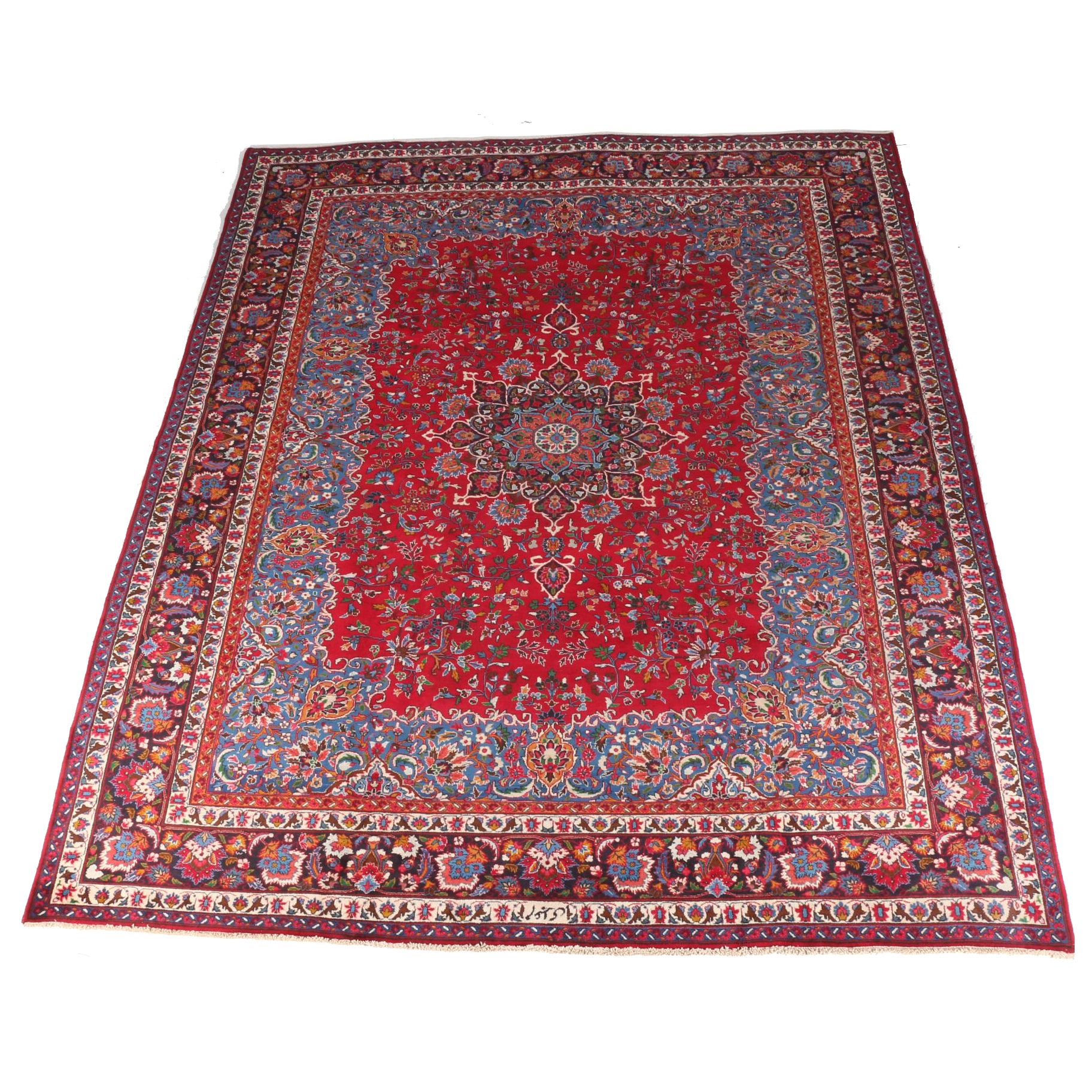 Hand-Knotted Persian Wool Area Rug