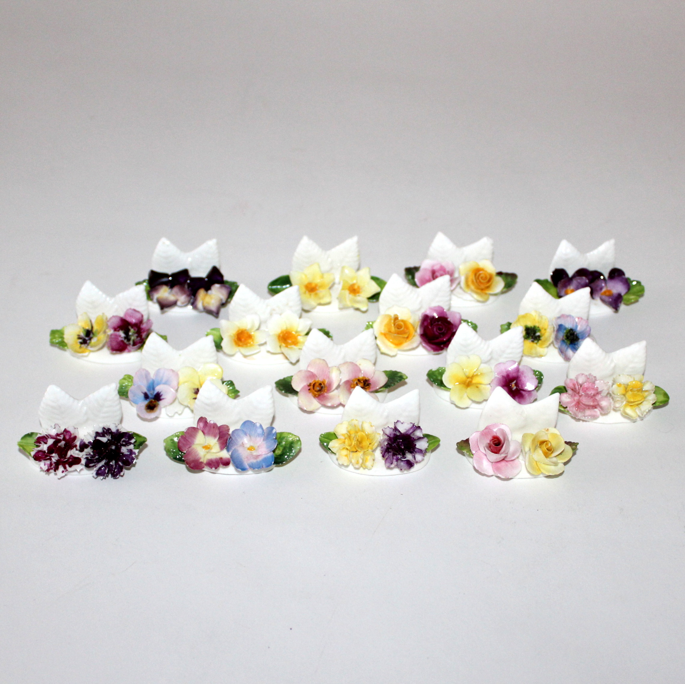 Coalport Porcelain Placecard Holders