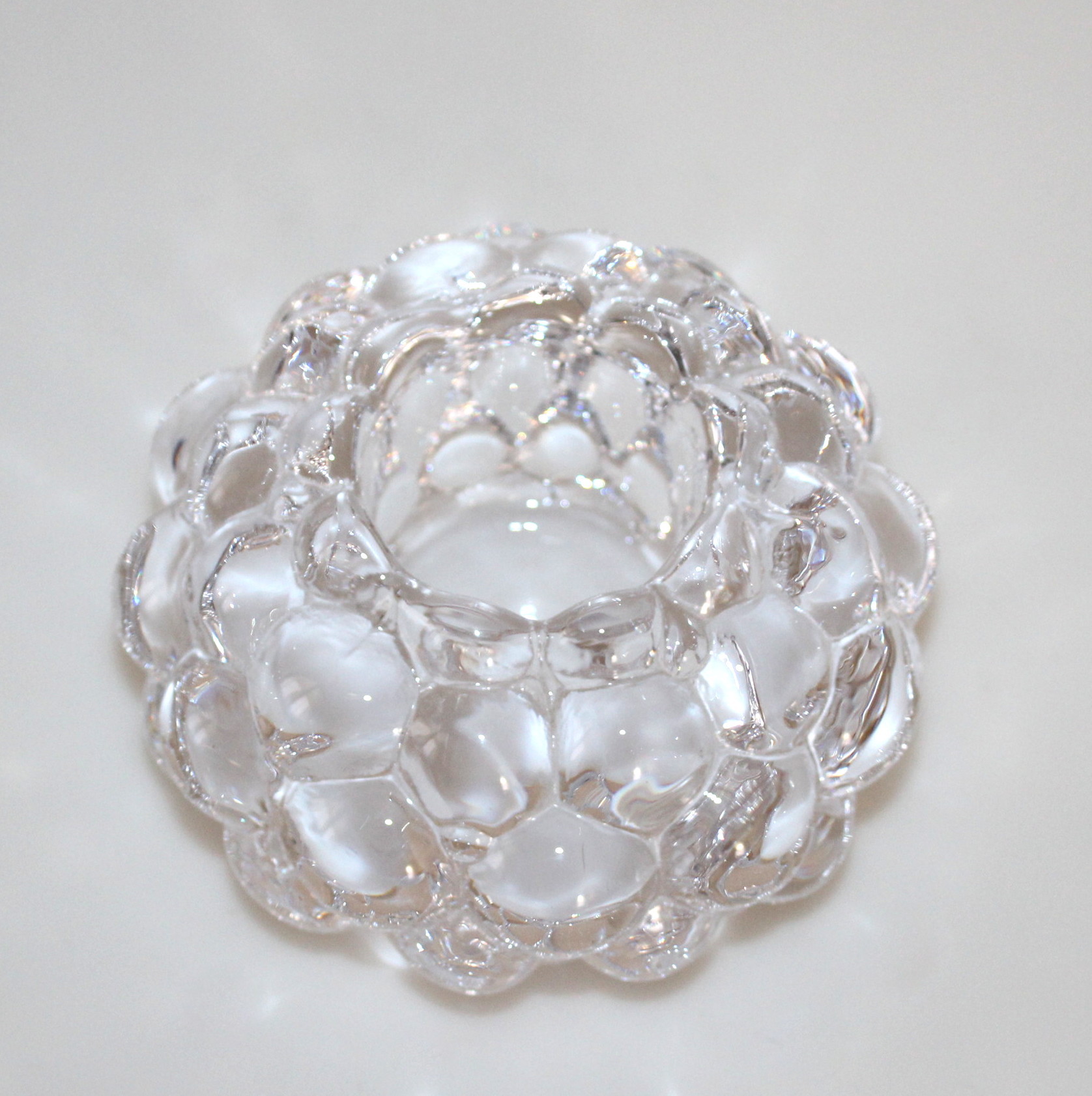 Orrefors "Raspberry" Votive Holders