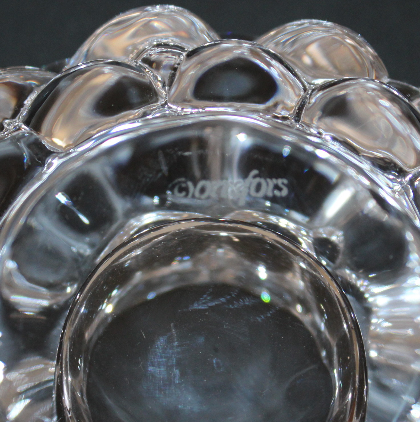 Orrefors "Raspberry" Votive Holders