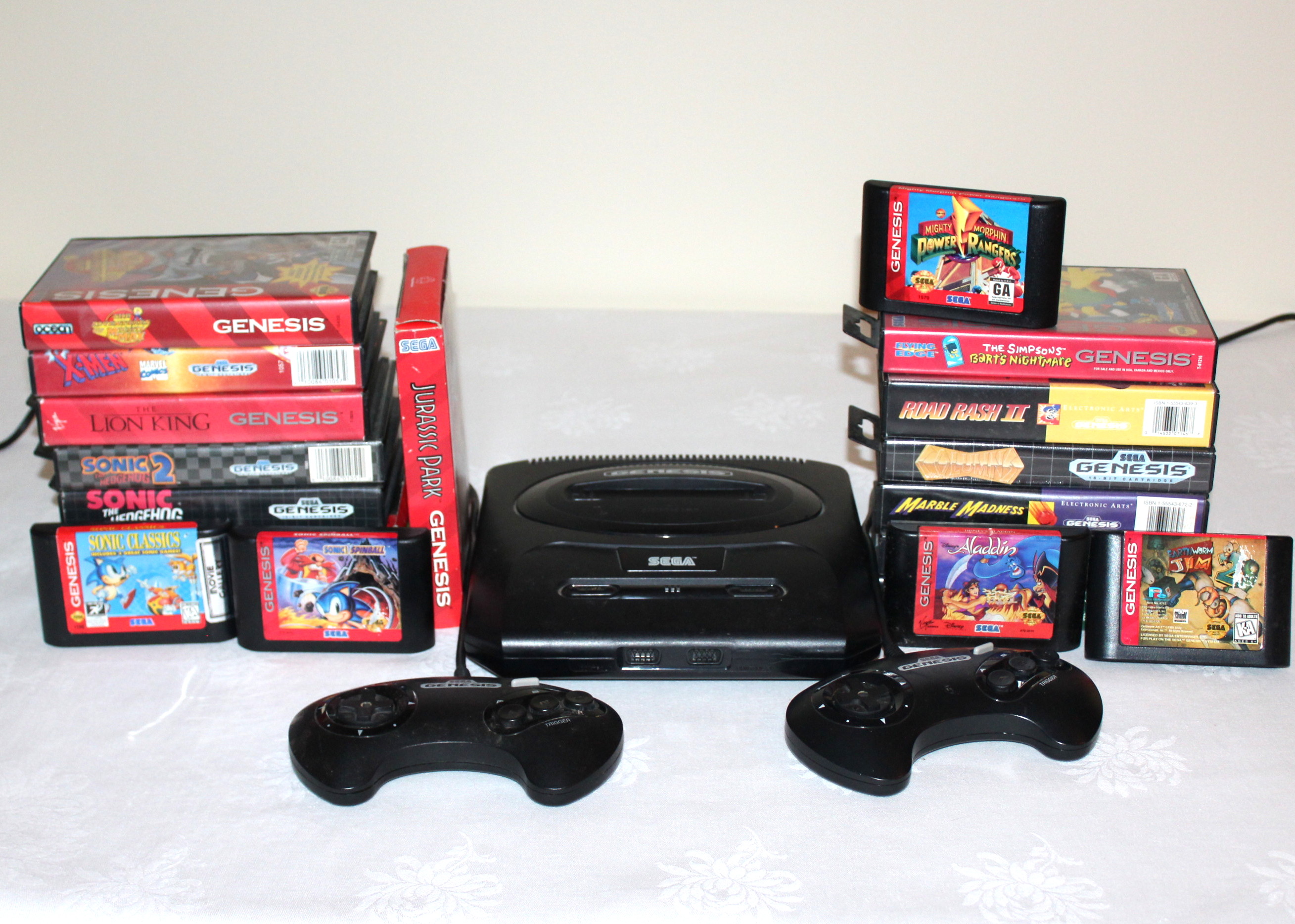 Sega Genesis Console and 20 Games