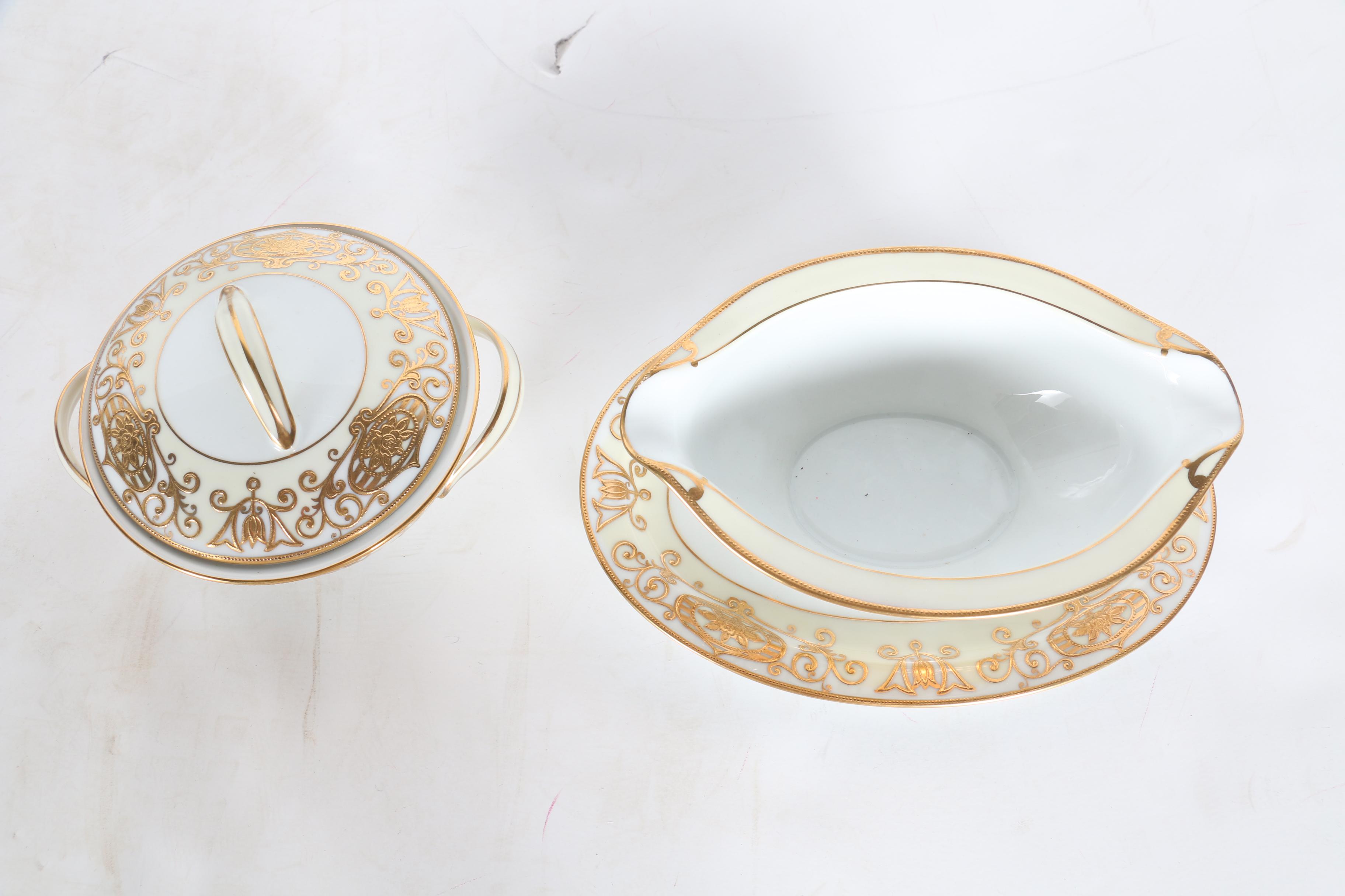 Noritake "No.175" Gold Tone China Dinnerware