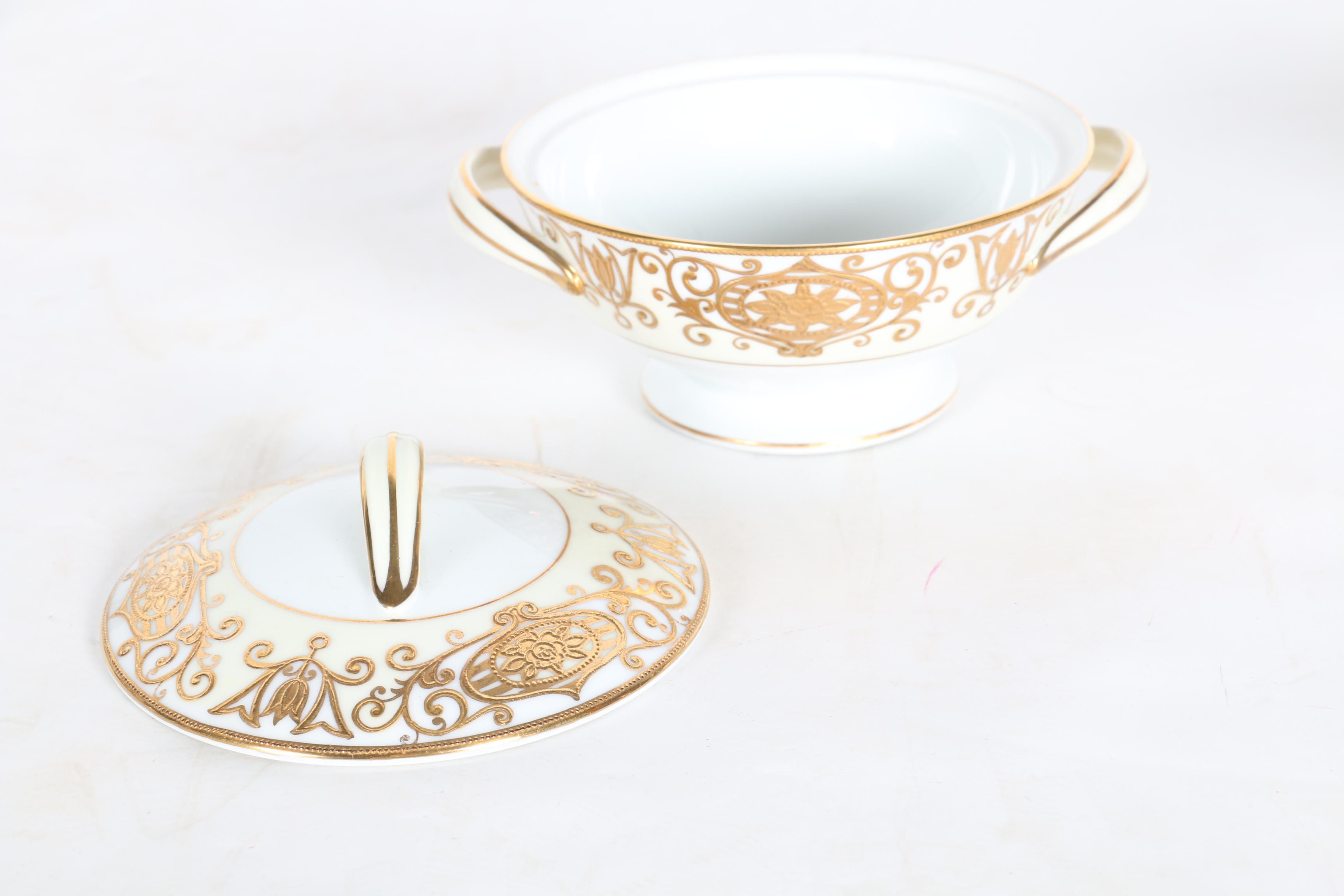 Noritake "No.175" Gold Tone China Dinnerware