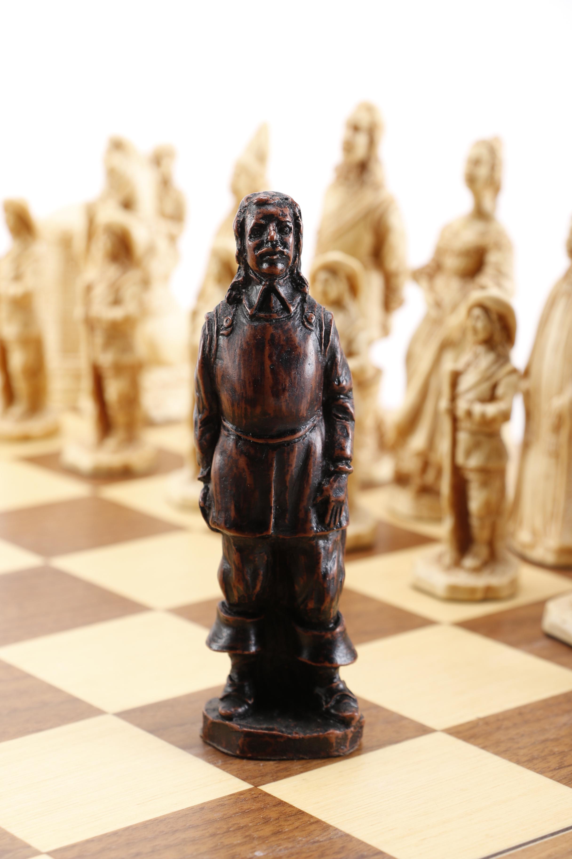 Studio Anne Carlton English Civil War Figural Chess Set